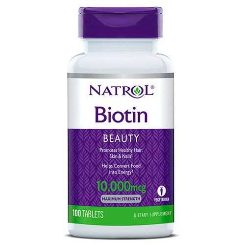 Biotina Natrol 10,000 MCG. 1 Frasco 100 Días de tratamiento