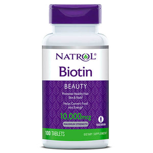 Biotina Natrol 10,000 MCG. 1 Frasco 100 Días de tratamiento
