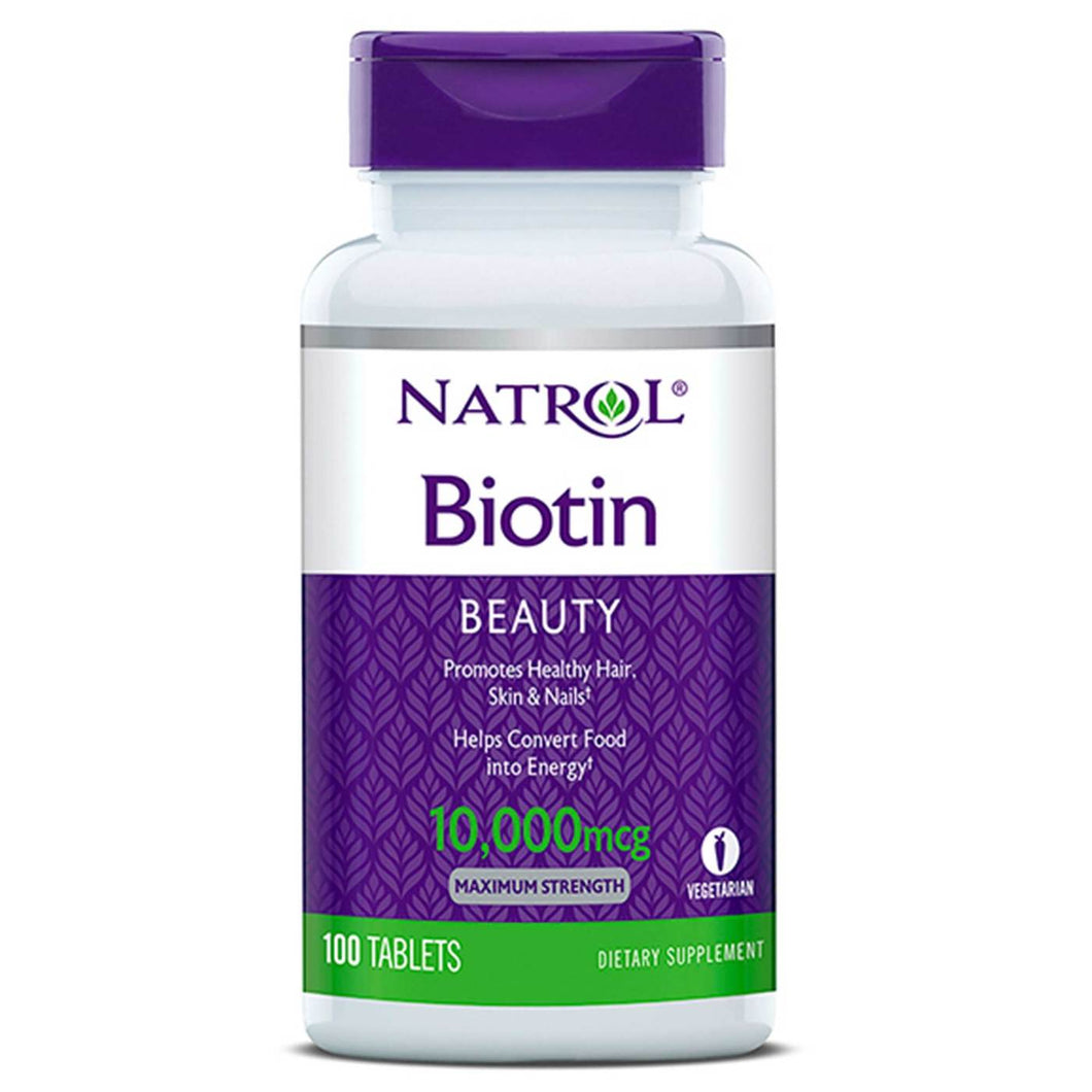 Biotina Natrol 10,000 MCG. 1 Frasco 100 Días de tratamiento