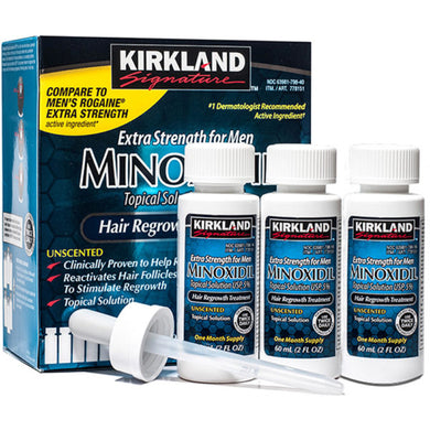 Minoxidil 5% Kirkland 3 meses tratamiento