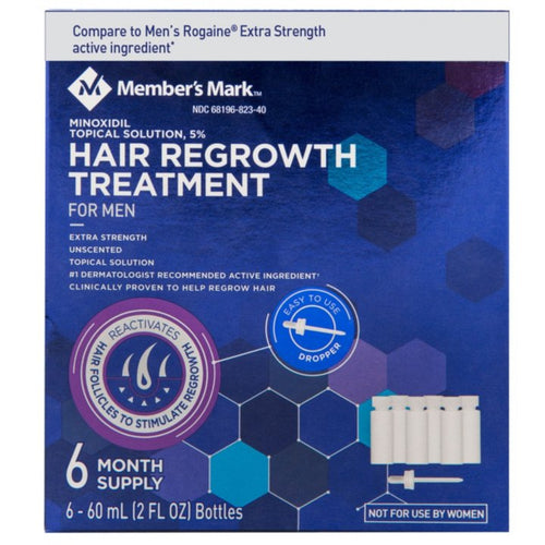 Minoxidil 5% Member's Mark 6 meses tratamiento