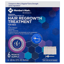 Cargar imagen en el visor de la galería, Minoxidil 5% Member&#39;s Mark 3 meses tratamiento