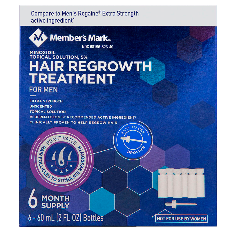 Minoxidil 5% Member's Mark 3 meses tratamiento
